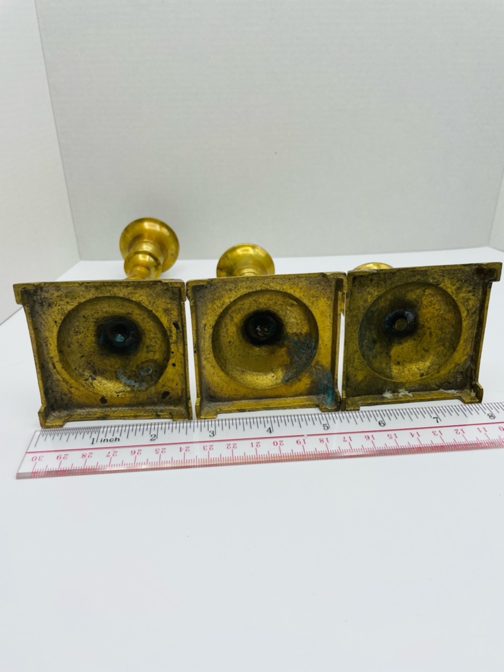 Brass Candlestick Set - Vintage Brass/Gold Home Accents - Picture 11 of 16